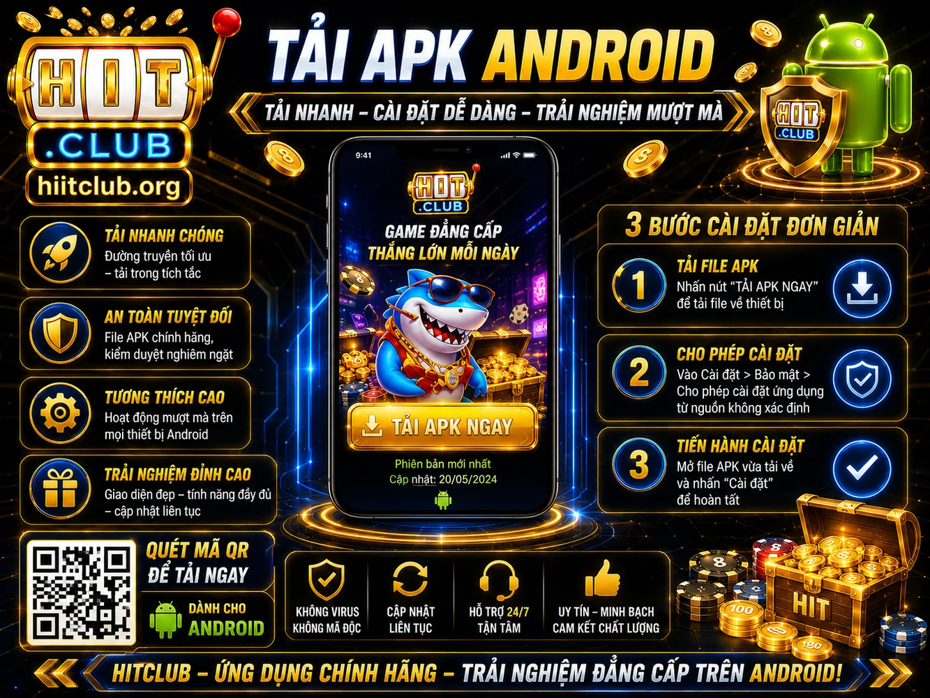 Các bước tải APK HitClub cho điện thoại Android